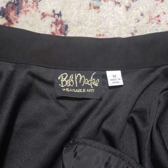 Vintage Bob Mackie Wearable Art Black Sequin Top Jacket Size 1X - Picture 4 of 12